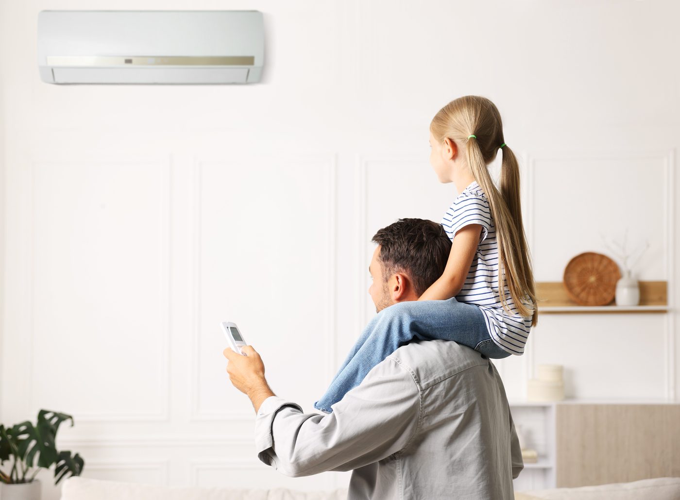Ductless mini split in a modern home